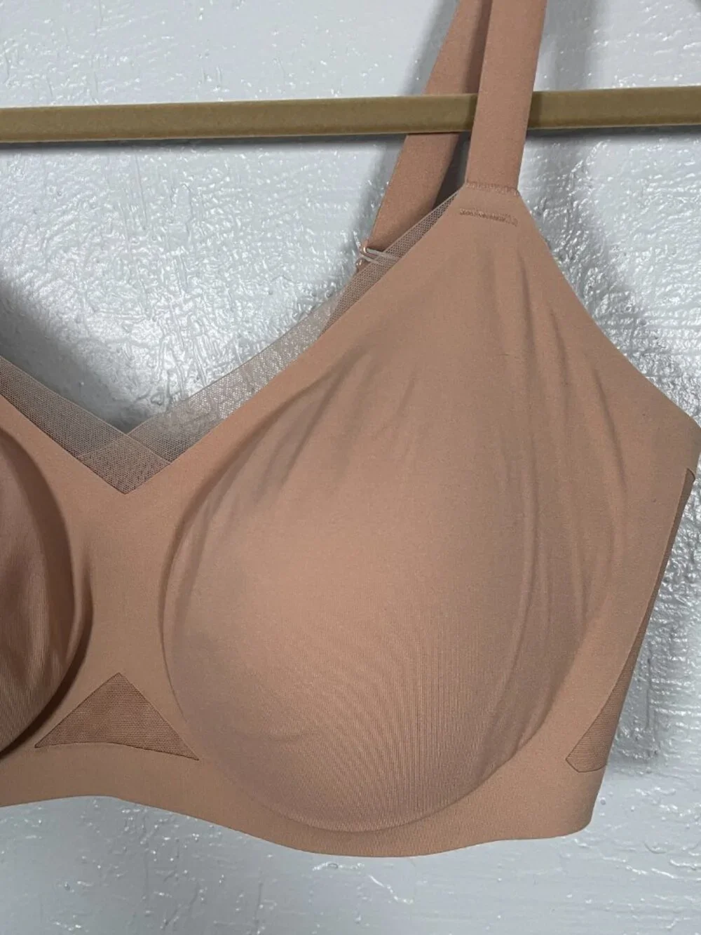Honeylove Women 40 C/D Beige CrossOver Bra Lightly Lined Wirefree Convertible